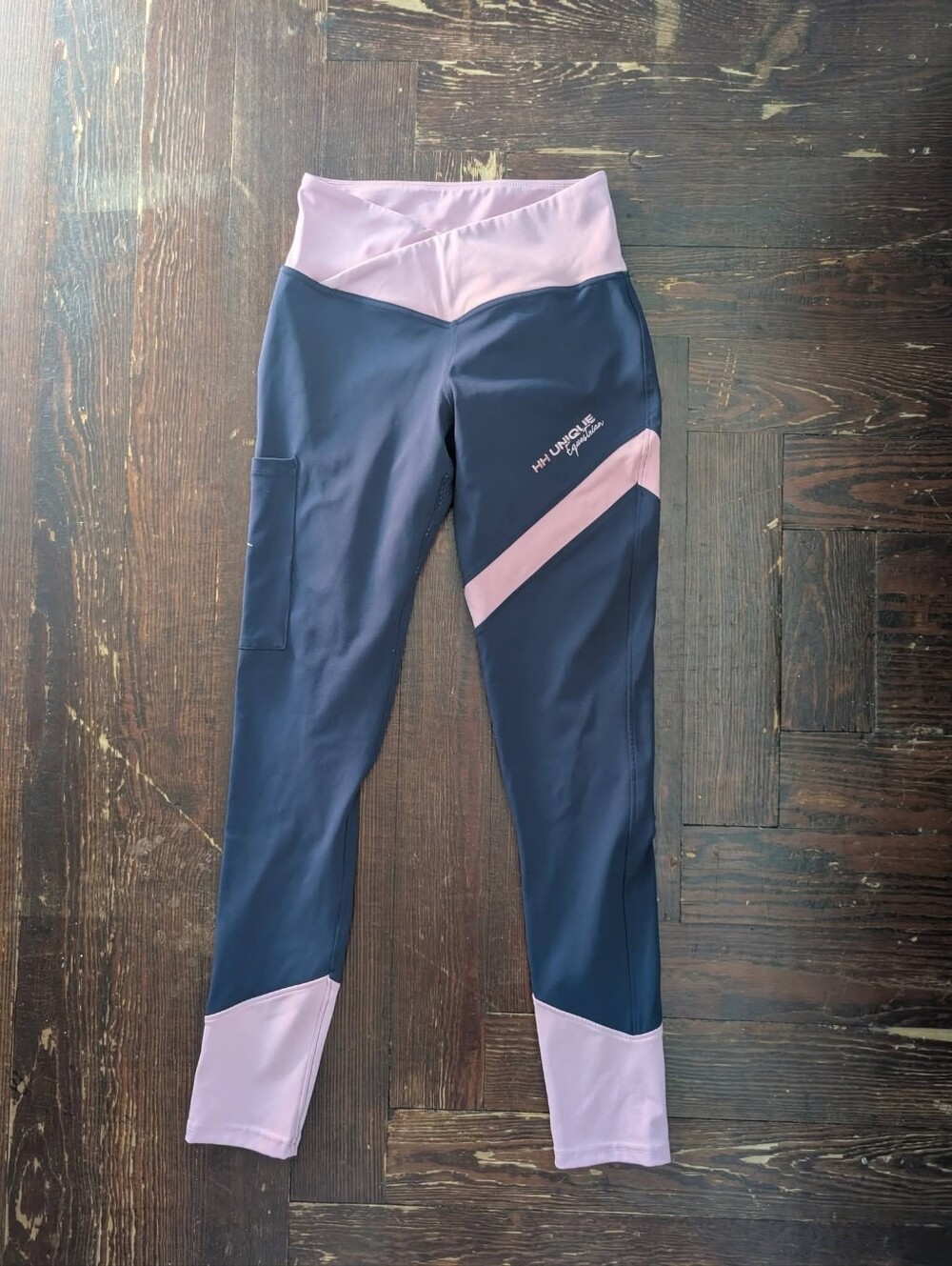 Horzehoods Navy/Pink Full Seat Riding Tights Breeches